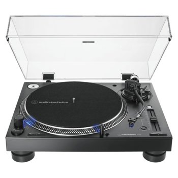 DJ грамофон Audio-Technica AT-LP140XP, ръчно управление, директно задвижване от мотора, регулируем динамичен анти-скейт контрол, 33/45/78 оборота в минута, 2x RCA, черен | JAR Computers Грамофон Audio-Technica AT-LP140XP AT-LP140XPBK