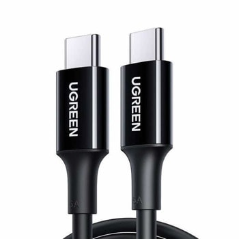 Кабел Ugreen USB-C to USB-C Cable, от USB C(м) към USB C(м), 1m, 100W, черен | JAR Computers Ugreen USB-C to USB-C Cable 54606