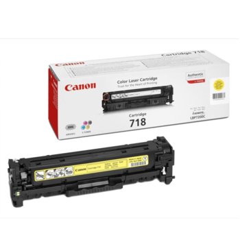 Тонер касета за Canon LBP 7200/MF 8330/8350 - Yellow - P№ CR2659B002AA - CRG-718Y - заб.: 2900 к. | JAR Computers КАСЕТА ЗА CANON LBP 7200/MF 8330/8350 - Yellow