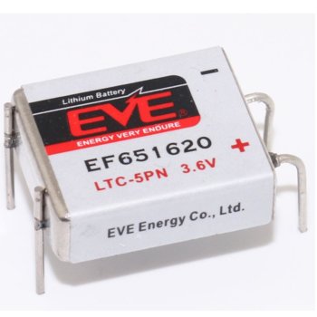Литиево тионил хлоридна батерия Eve LTC-5PN (EF651620), 3.6V, 550 mAh, Li/SOCl2, 1бр | JAR Computers Eve LTC-5PN EF651620