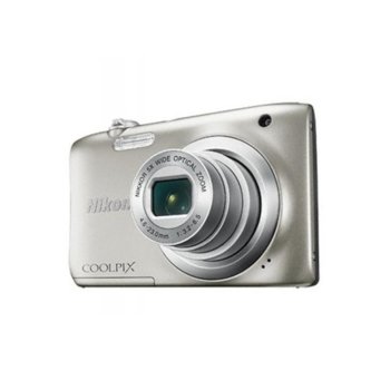 Nikon CoolPix A100 (сребрист) +Case + карта 8 GB