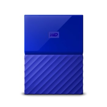 Твърд диск 2TB Western Digital My Passport (син), външен, 2.5" (6.35 cm), USB 3.0 | JAR Computers 2TB WD My Passport Blue
