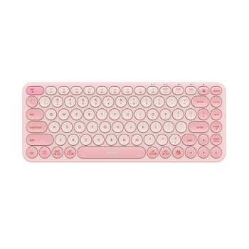 Клавиатура Baseus K01A, безжична, 12 мултимедийни бутони, розова, USB, Bluetooth | JAR Computers Baseus K01A Pink B00955503413-00