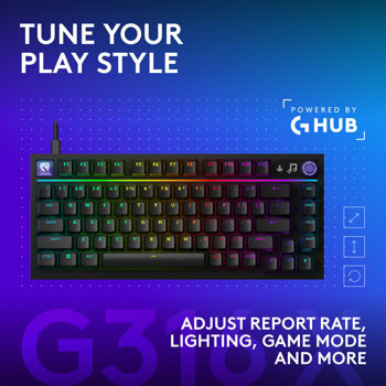 Logitech G316 X 75 BLACK US INT TACTILE | JAR Computers Logitech G316 X 75 BLACK US INT TACTILE