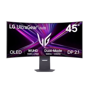 Монитор LG 45GX950A-B, 44.5" (113.03 cm), OLED панел, 165Hz, WUHD, 0.03ms, 1 500 000:1, 275cd/m2, DisplayPort, HDMI, USB | JAR Computers LG 45GX950A-B