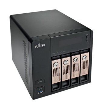 Мрежови диск (NAS) 8TB (4x 2TB) Fujitsu CELVIN® NAS Q800, дву-ядрен Intel Atom D270x 2.1GHz, 1GB DDR3, 2x Lan1000, eSATA, USB3.0 | JAR Computers Fujitsu CELVIN NAS Server Q800 4x 2TB