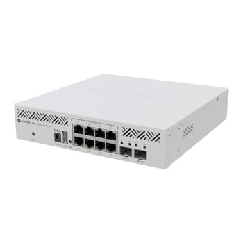 Суич MikroTik CRS310-8G+2S+IN, 10000 Mbps, 10x порта, 8x 10/100/1000/2500 Mbps, 2x SFP+ 10 Gbps, 1x USB | JAR Computers Комутатор Mikrotik CRS310-8G+2S+IN