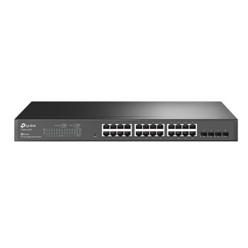 Суич TP-LINK T1600G-28TS, 1000Mbps, 24x LAN 10/100/1000Mbps, 4x SFP | JAR Computers TP-LINK T1600G-28TS