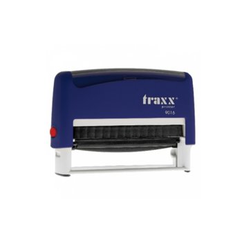 Автоматичен печат Traxx 9016 син правоъгълен