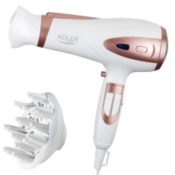 Сешоар Adler AD 2248, 2200W, 3 степени на температура, 2 степени на скорост, бял | JAR Computers Adler AD 2248