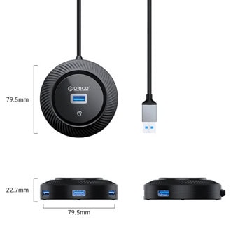 usb хъб orico yk2-u3-18-bk-bp | JAR Computers usb хъб orico yk2-u3-18-bk-bp