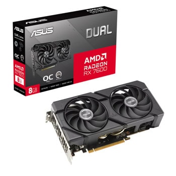 Видео карта AMD Radeon RX 7600, 8GB, Asus Dual EVO, OC, PCI-E 4.0, GDDR6, 128-bit, DisplayPort, HDMI | JAR Computers ASUS DUAL-RX7600-O8G-EVO