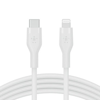 Кабел Belkin Boost Charge (CAA009bt1MWH), от USB C(м) към Lightning(м), 1m, бял | JAR Computers Belkin Boost Charge CAA009bt1MWH