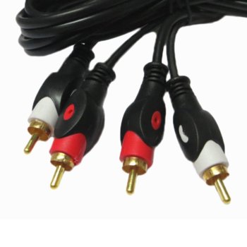 Кабел Royal CABLE-2RCA/1000 HQ, от 2x RCA(м) към 2x RCA(м), 10m, черен | JAR Computers Royal CABLE-2RCA/1000 HQ 21007530