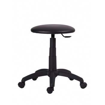 Работна табуретка Antares LABOR, до 100 кг, изкуствена кожа, черна | JAR Computers Работна табуретка Antares LABOR