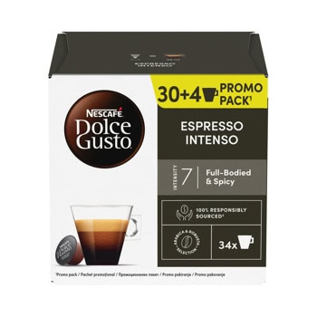 Кафе капсули NESCAFE Dolce Gusto - Espresso Intenso Promo pack 30+4, 34 напитки | JAR Computers NESCAFE Dolce Gusto - Espresso Intenso Promo pack