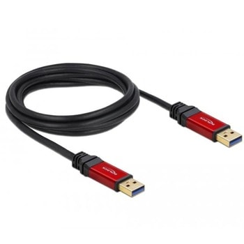 Кабел Delock 82745, от USB-A(м) към USB-A(м), 2m, черен | JAR Computers Delock USB-A - USB-А Male 82745