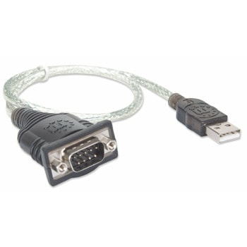 Конвертор Manhattan 205146, USB A(м) към Serial RS232 DB9(м), 0.45m, черен image