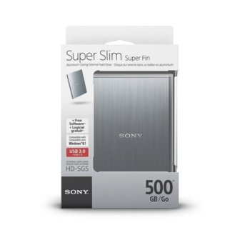 Sony HD-SG5 external HDD Slim Silver