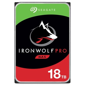 Твърд диск 18TB Seagate Ironwolf Pro NAS (ST18000NE000), SATA 6Gb/s, 7200 rpm, 256MB кеш, 3.5" (8.89 cm) | JAR Computers SEAGATE 18TB Ironwolf Pro NAS ST18000NE000