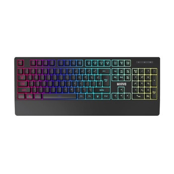 Клавиатура Marvo K635, гейминг, Anti-Ghosting, RGB подсветка, черна, USB image