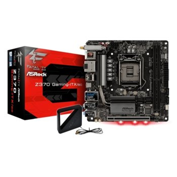 Дънна платка Asrock Fatal1ty Z370 Gaming-ITX/ac, H370, LGA1151, PCI-E (HDMI, DP, Thunderbolt), 6x SATA 6Gb/s, 1x Ultra M.2 Socket, 4x USB 3.1 Gen2, Wi-Fi, Bluetooth, Mini-ITX | JAR Computers Asrock Fatal1ty Z370 Gaming-ITX/ac