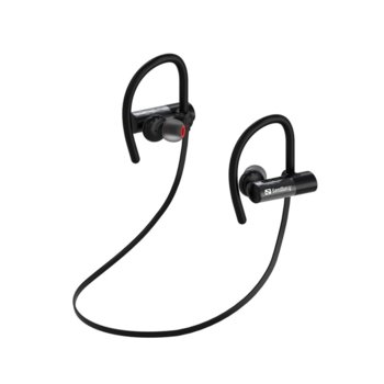 Слушалки Sandberg Sports Earphones, безжични, микрофон, Bluetooth, спортни, до 8 часа възпроизвеждане, черни | JAR Computers Sandberg Waterproof Bluetooth Sports Earphones