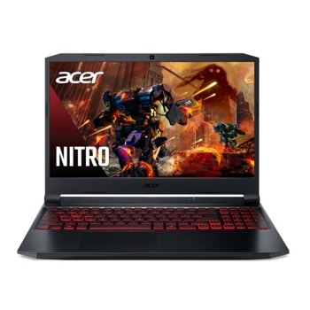 Лаптоп Acer Nitro 5 AN515-45 (NH.QBAEX.003-16GB-1TB), шестядрен AMD Ryzen 5 5600H 3.3/4.2GHz, 15.6" (39.62 cm) Full HD IPS 144Hz Anti-Glare Display & GF RTX 3050 4GB, (HDMI), 8GB DDR4, 512GB SSD, 1x USB Type-C, No OS | JAR Computers Acer Nitro 5 AN515-45 NH.QBAEX.003-16GB-1TB