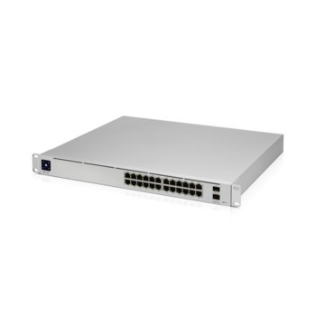 Суич Ubiquiti UniFi Switch PRO 24 PoE, 24 порта, 16x Gigabit RJ45 802.3at PoE+, 8x Gigabit RJ45 802.3bt PoE++, 2x 10G SFP+ | JAR Computers Ubiquiti UniFi Switch PRO 24 PoE