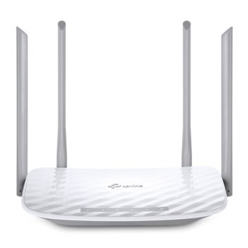 Рутер TP-Link Archer C50, 1200Mbps, 2.4 GHz (300Mbps)/5 GHz (867 Mbps), 4x LAN 10/100, 1x WAN 10/100, 4 външни антени | JAR Computers Wi-Fi AC Router TP-Link Archer C50 1200Mbps