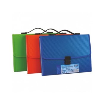 Чанта за съхранение на документи с формат фо А4, 12бр. разделители, различни цветове | JAR Computers Centrum Carbon