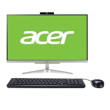 All in One компютър Acer Aspire C24-860, двуядрен Kaby Lake Intel Core i3-7130U 2.7GHz, 23.8" (60.45 cm) Full HD сензорен дисплей, 8GB DDR4, 1TB HDD & 256GB SSD, 2x USB 3.1 Gen1, клавиатура и мишка, Wi-Fi/Bluetooth, Free DOS | JAR Computers Acer Aspire C24-860_BACEX.001