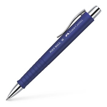 Химикалка Faber-Castell Poly Ball M, 1 mm дебелина на писане, син цвят на писане, синя | JAR Computers Faber-Castell Химикалка Poly Ball M синя