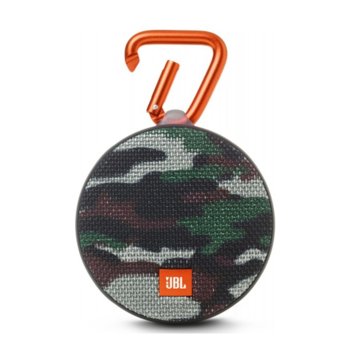 Тонколона JBL Clip 2 Squad Special Edition, 1.0, 3W RMS, 3.5mm jack/Bluetooth, камуфлаж, микрофон, IPX7, до 8 часа работа | JAR Computers JBL Clip 2 Squad Special Edition