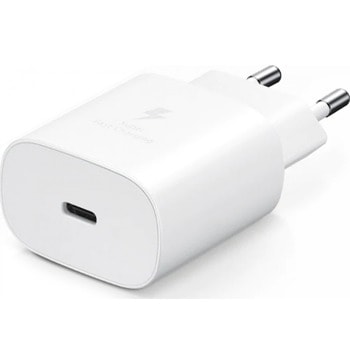 Зарядно устройство Samsung Travel Adapter (EP-TA800NWEGEU), от контакт към USB-C (ж), 25W, бяло image