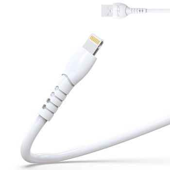 Кабел PZX V148, от USB A(м) към Lightning(м), 2m, бял | JAR Computers PZX V148 3А 2m