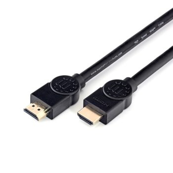Кабел Manhattan, от HDMI(м) към HDMI(м), 1.8m, черен | JAR Computers Manhattan HDMI 1.8m black