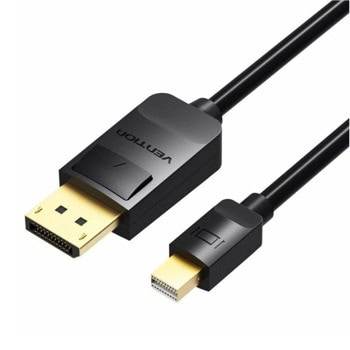 Кабел Vention HAABI, от Mini DisplayPort(м) към DisplayPort(м), 4K@60Hz, 3m, черен | JAR Computers кабел vention haabi 3m