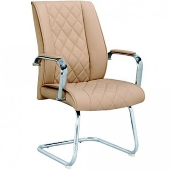 Посетителски стол Makao, до 130кг. макс тегло, еко кожа, бежов | JAR Computers Makao Beige OK33691