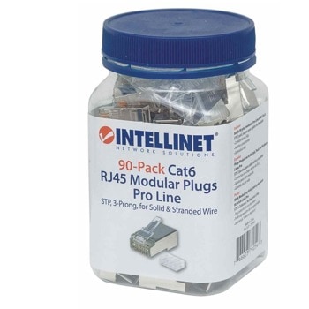 Конектори INTELLINET 790543, RJ-45, STP, Cat.6, 90 бр. | JAR Computers INTELLINET 790543