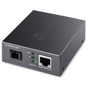 Медиа конвертор TP-Link TL-FC311A-20, 10/100M/1000Mbps WDM Media Converter, 1x 10/100/1000 Mbps RJ45 Port (Auto MDI/MDIX), 1x Gigabit SC Fiber Port | JAR Computers TP-Link TL-FC311A-20
