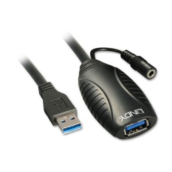 Lindy USB A(м) to USB A(ж) 10m LNY-43156