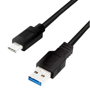 Кабел LogiLink CU0171, от USB A(м) към USB C(м), 3m, черен image