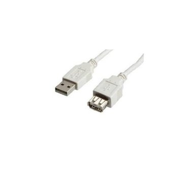 Кабел ROLINE S3113-100, USB A(м) към USB A(ж), 3m, бял | JAR Computers ROLINE USB A(м) към USB A(ж) 3m S3113-100