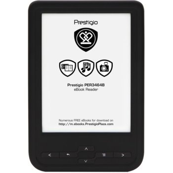 Електронна книга Prestigio MultiReader 3464, 6" (15.24 cm), 4GB Flash памет (+microSD слот) | JAR Computers Prestigio MultiReader 3464