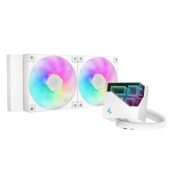 Водно охлаждане за процесор DeepCool LT240 WH ARGB, съвместимост със сокети Intel LGA 1851/1700/1200/115X & AMD AM5/AM4 | JAR Computers DeepCool LT240 WH ARGB R-LT240-WHAMNC-G-1