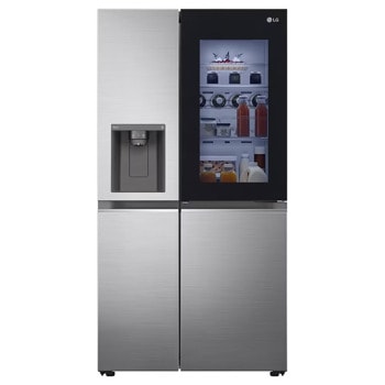 Хладилник с фризер LG GSXV80PZLE, клас E, 635 л. общ обем, свободностоящ, 348 kWh/годишно, InstaView, LinearCooling, DoorCooling+, LG ThinQ, инокс | JAR Computers LG GSXV80PZLE