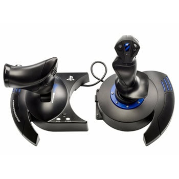 Джойстик Thrustmaster T-Flight Hotas 4 4160664, USB, син, за PS5/PS4 | JAR Computers Thrustmaster T-Flight Hotas 4