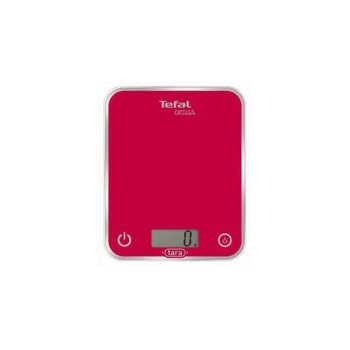 Кухненски кантар Tefal Optiss BC5003, дигитален, максимум измерване до 5kg, функция за измерване на течности, кука за окачване, червен | JAR Computers Tefal Optiss BC5003