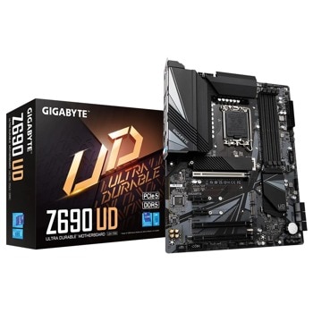 Дънна платка Gigabyte Z690 UD, Z690, LGA1700, DDR5, PCI-E 5.0 (DP,HDMI)(CF), 6x SATA 6Gb/s, 3x M.2, 1x USB 3.2 Gen 2x2 Type C, ATX | JAR Computers GigaByte Z690 UD